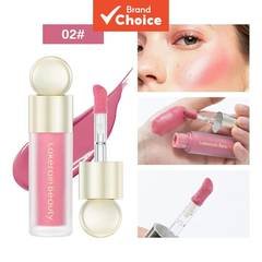 Lakerain Blush em Creme Líquida Suave – Longa Duração, À Prova d’Água, Hidratante e Brilhante para Lábios e Bochechas