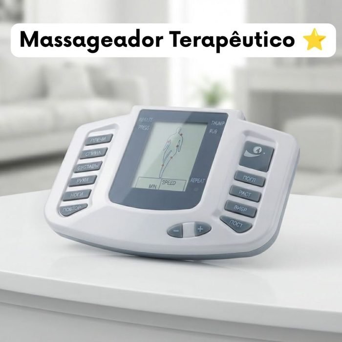 Massageador Elétrico Eletroestimulador Aparelho de Choque para Relaxamento Muscular Alívio da Dor Reabilitação Bem-estar