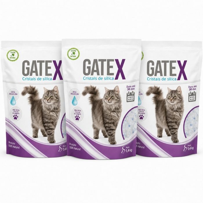 Silica Gato Cristal Gatex 1,4kg Areia Controle Antiodor Pet
