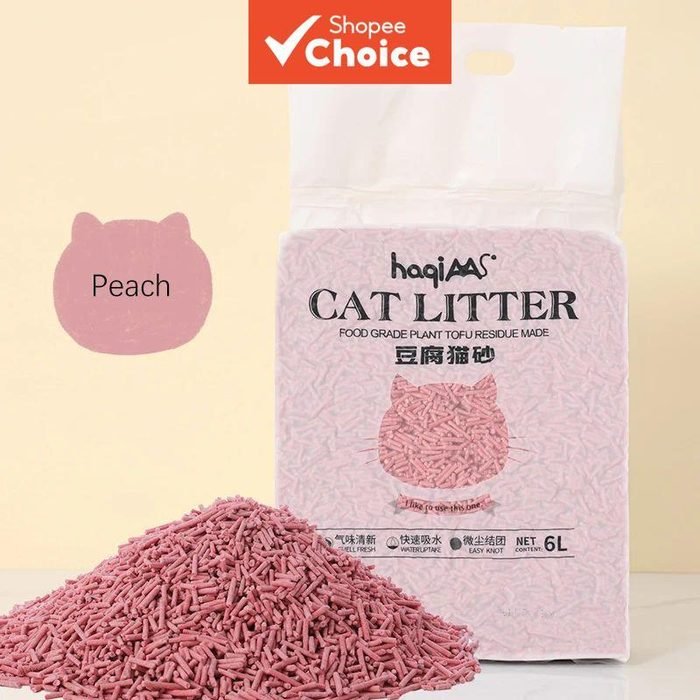 Plant Tofu Cat Litter 6L - Areia para gatos de tofu vegetal, aglomeração rápida, alta absorção, pouca poeira,