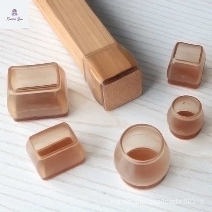 Protetor de pés de cadeira durável para cadeiras, mesas e tapetes grossos e silenciosos, capa de assento 4768 2025 7GKO