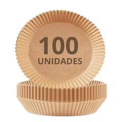Papel para Air Fryer, Forma para Air Fryer, 100 Unidades, Papel Descartável, Antiaderente, AVIBES