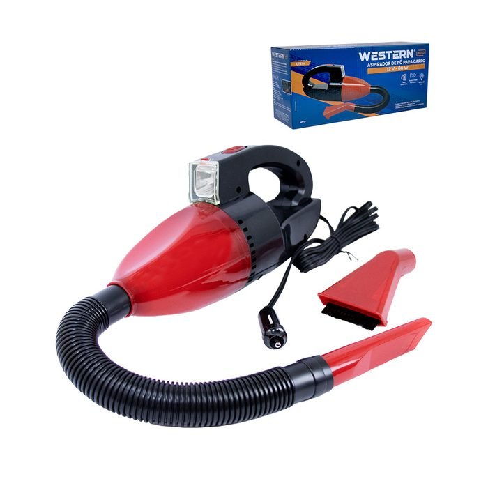 Aspirador de Pó Automotivo Western 60W Com Led e Acessórios Original