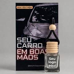 Kit 5 ou 10UN Pingente Difusor Aromatizador para Carro Personalizado com Sua Logo + Cartão Presente