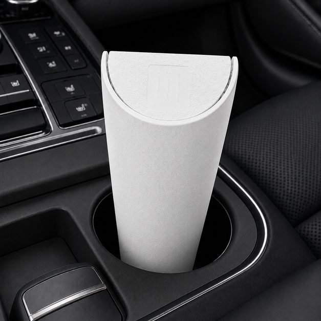 Lixeira para Automóvel Porta Copos Carro Organizador Compacto com Tampa para Veículo