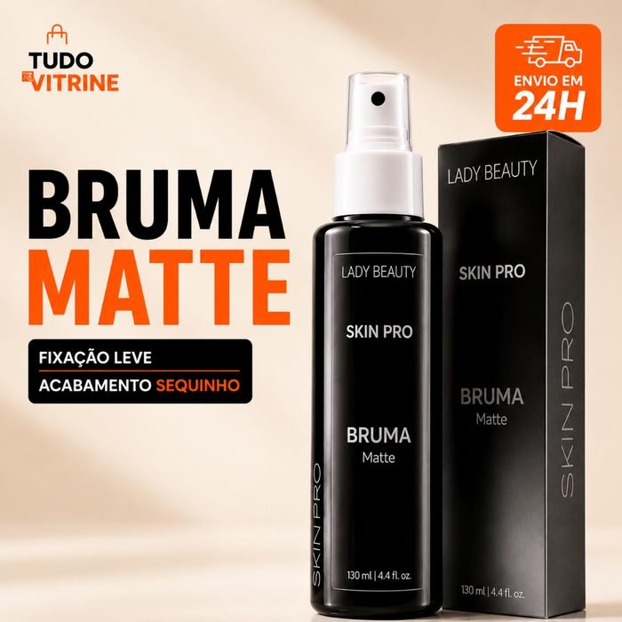 Bruma Matte Lady Beauty Skin Pro 130ml Fixador de Maquiagem Efeito Matte Original
