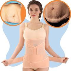 Kit de Cinta de Alta Compressão 3 em 1 para Pós Parto Modeladora Abdominal com Suporte