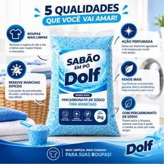 Sabão em Pó com Percarbonato de Sódio Tira Manchas para Roupas Brancas Limpeza Profunda 800g 2kg