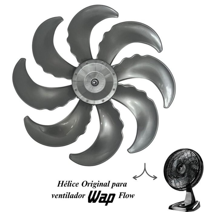 Hélice Cinza para Ventilador WAP 8P FLOW Fw009218 e Fw009219 Original