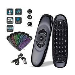 Air Mouse 2.4G com Teclado Sem Fio Mini – Controle Remoto Inteligente para Smart TV, TV Box, PC e Android (Plug & Play)