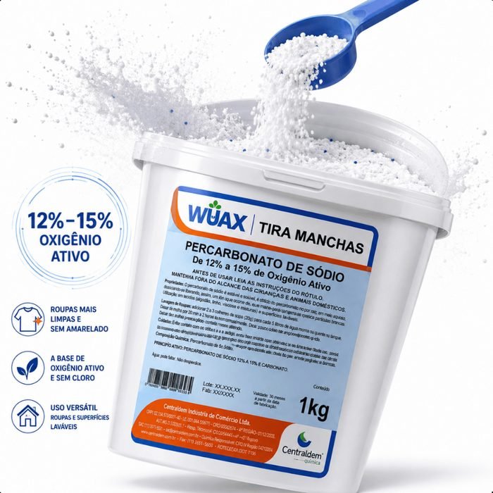 Tira Manchas Percarbonato de Sódio 1kg Wuax — Roupa Branca Clareador