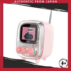 Divoom Tiivoo 2 Caixa de Som Bluetooth 5.3 Pixel Art Formato TV Retrô Rádio FM Relógio Digital Rosa 【Direto do Japão】