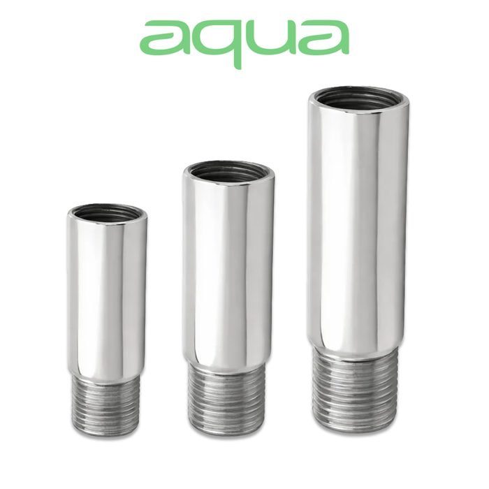 Alongador Torneira 1/2 Cromado Metal Prolongador Extensão 4cm 6cm 8cm Rosca 1/2