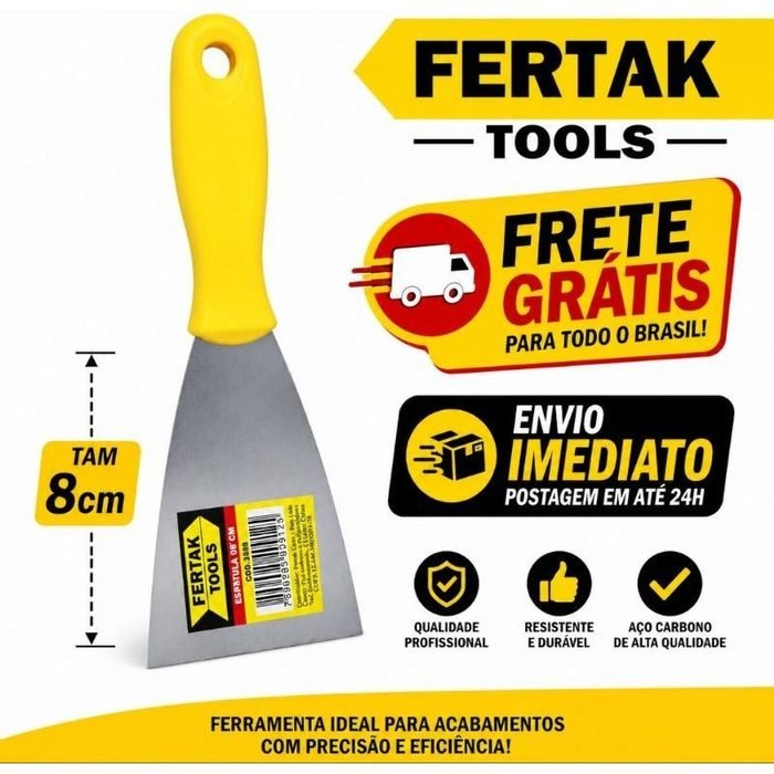 Espátula Pintura de Parede para Massa Corrida para Pintura e Raspagem de 8Cm uso profissional