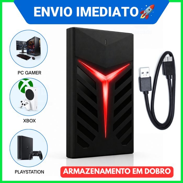 HD Externo USB 3.0 Compativel com Xbox, Console, PC e Celular Armazenamento Portátil com NF e Garantia