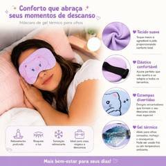 Máscara de Dormir com Gel Térmico Tapa Olhos Infantil Adulto Estampas Divertidas
