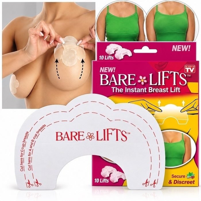 Adesivo Sutia Invisivel Bare Lifts Silicone Levanta Seio Nao Cai Push Up