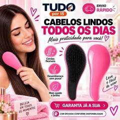 Escova Desembaraçadora de Cabelo com Cerdas Flexíveis Antinós Leve e Prática