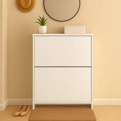 Sapateira 2 Portas Vertical Mdf Porta Calçados 12 Pares de Sapato Design Moderno Hall Entrada