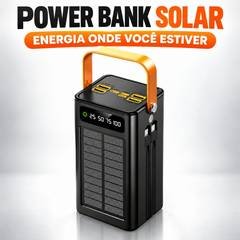 Power Bank, Carregador Portatil 50000mah Solar Turbo Usb Display Led Lanterna