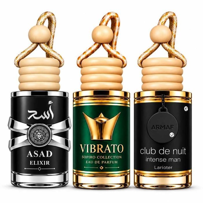 Kit 3 Cheirinho de Carro Árabe 10ml Aromatizador Automotivo Perfume Importado Uber