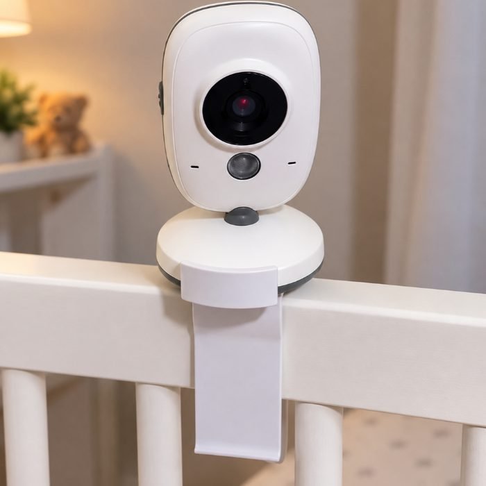 Suporte Universal Babá Eletrônica Para Berço Com Reforço Lateral Encaixe Fácil Sem Furos