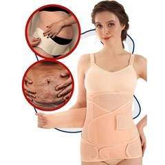 Kit de Cinta Modeladora 3 em 1 Alta Compressão para Pós Parto Cesária ou Normal Redutora de Medidas